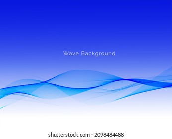 Modern blue elegant gradient curve wave background design vector