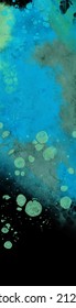 Modern blue flow background on black. Liquid shape in color banner. Art design for your design project. Vector illustration.