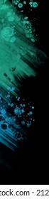 Modern blue flow background on black. Liquid shape in color banner. Art design for your design project. Vector illustration.