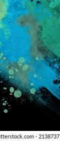 Modern blue flow background on black. Liquid shape in color banner. Art design for your design project. Vector illustration.