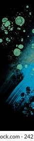 Modern blue flow background on black. Liquid shape in color banner. Art design for your design project. Vector illustration.