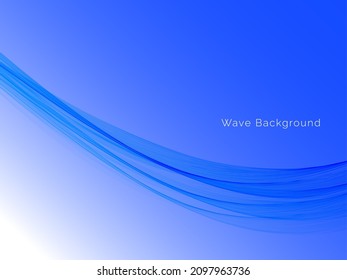 Modern blue flowing dynamic curve pattern wave background vector