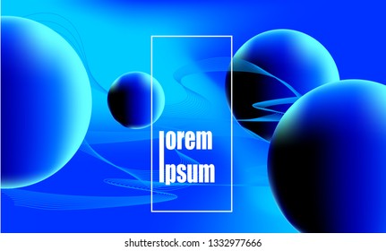 modern blue fluid background with liquid shape composition vector