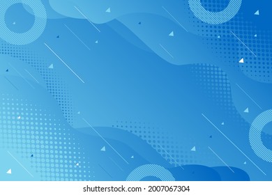 Modern blue fluid gradient background with curvy shapes Free Vector