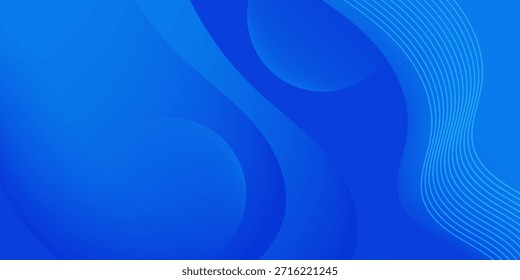 Fondo de borde de onda fluida azul moderno para cabecera Corporativa. Traje para el Anuncio, el Web, el folleto, el panfleto y la presentación