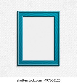 Modern blue frame. Perfect for your presentations Vector illustration. Empty photo framework.