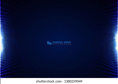 Modern blue futuristic of pentagon pattern design background. You can use for ad, poster, template, business presentation, artwork. illustration vector eps10