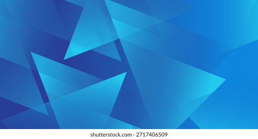 Fondo abstracto geométrico azul moderno con Formas de triángulo en zigzag en capas, tonos de gradiente limpios, diseño mínimo dinámico para presentaciones comerciales, Anuncios de tecnología, Sitios web, telón de fondo digital