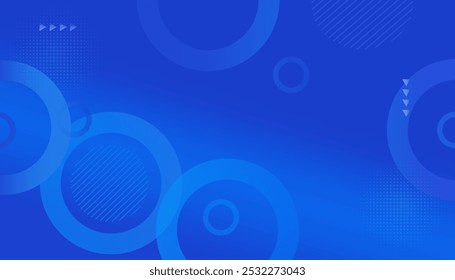 Fondo geométrico azul moderno con elemento de círculo. Ilustración vectorial