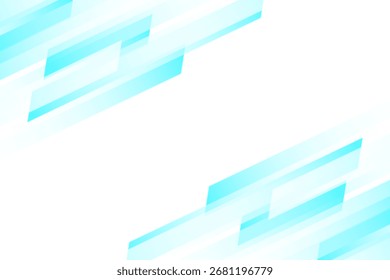 Modern Blue Geometric Background with Copy Space. Technology Banner. Vector Illustration. Abstract Business Wallpaper
