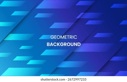 Modern Blue Geometric Background Design for Professional Website Landing Page with Gradient Effect and Abstract Shapes