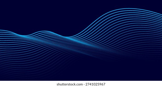 Modern blue geometric background. Dynamic shapes composition art