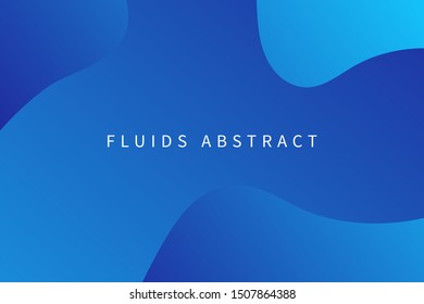 Modern blue geometric background. Liquid, fluid shapes composition. Eps10 vector.
