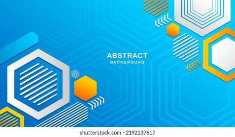 Modern blue with geometric background vector