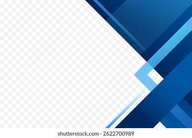 Modern blue geometric corner background vector illustration