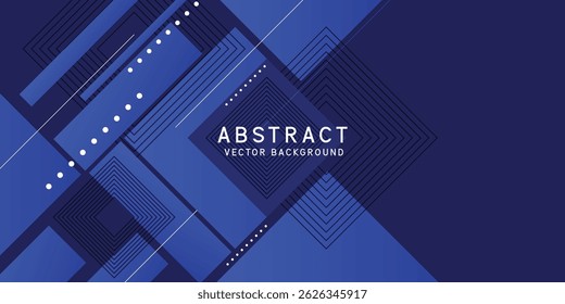 Modern blue geometric shape overlay layer abstract background