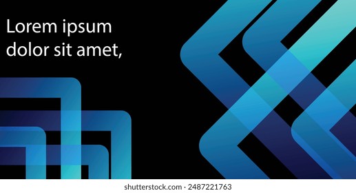 Modern Blue geometric shapes abstract technology background. Minimal geometric background. Dynamic blue shapes composition with white lines. vector illustration