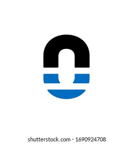 Modern Blue Geometric Vector Logo Number 0. 0 Number Design Vector