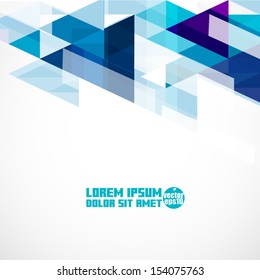 Modern blue geometrical abstract template, Vector illustration 