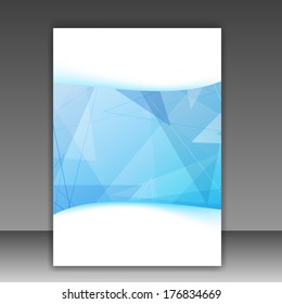 Modern blue geometrical folder template. Vector illustration