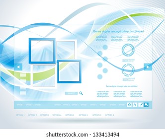 Modern blue glass website template