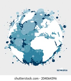 Globo azul moderno. Ilustración vectorial.
