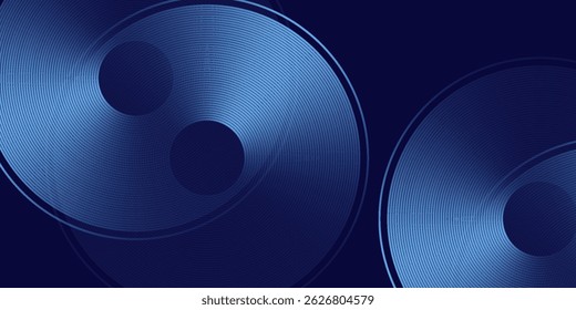 Modern blue glowing geometric lines modern shiny blue circle lines pattern. Suit for cover banner modern simple background abstract