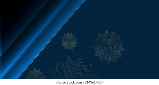Diseño vectorial de fondo azul y oro moderno