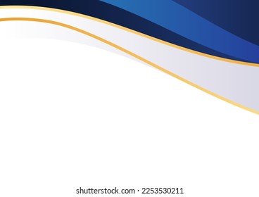 Modern blue and gold shape background, Abstract blue and gold design banner template