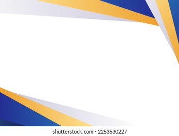 Modern blue and gold shape background, Abstract blue and gold design banner template