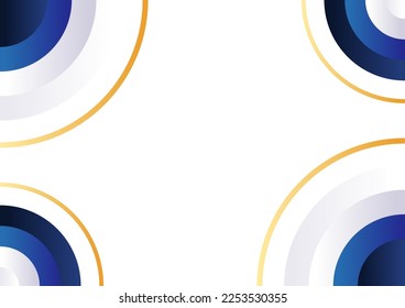 Modern blue and gold shape background, Abstract blue and gold design banner template