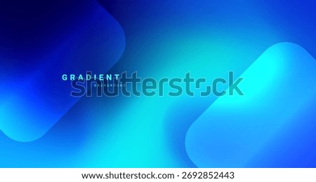Modern blue gradient abstract background with geometric shapes.