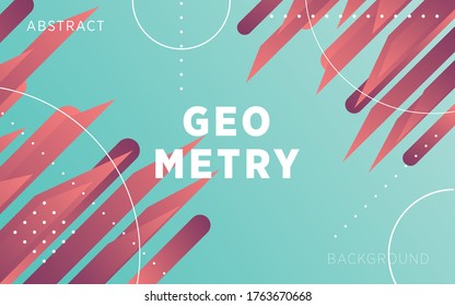 modern blue gradient abstract geometry shape background banner with line and dots.can be used in cover design, poster, flyer, book design, website backgrounds or advertising. vector illustration.