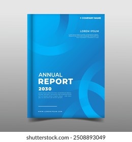 Modern blue gradient annual report business template flyer design