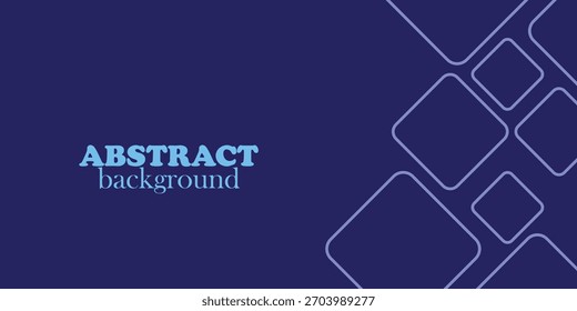 Modern blue gradient background with abstract rounded square lines, ideal for technology themes, business presentations and digital designs.