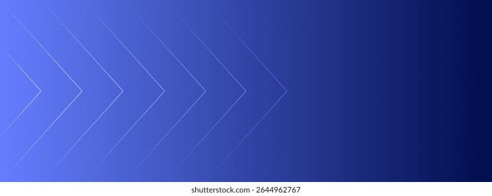 Modern blue gradient background featuring seven subtle, outlined right-pointing arrows aligned horizontally. Clean design for technology, direction, or abstract concepts. Sleek and contemporary