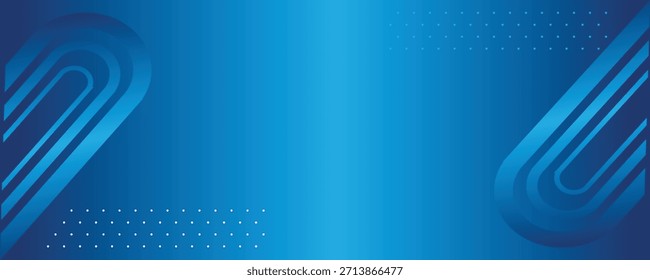 Fondo degradado azul moderno. Formas geométricas con patrones punteados. líneas dinámicas y curvas