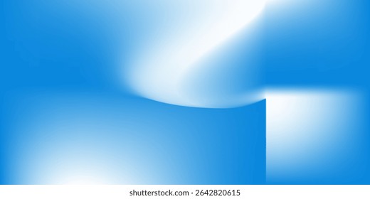 Modern blue gradient background with shining lines waves. Minimalist background simple