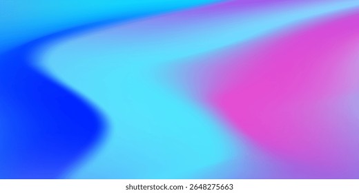 Modern blue gradient background with shining lines waves. Minimalist background simple. Vector illustration eps 10