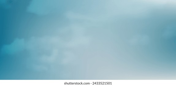 Modern blue gradient backgrounds with clouds. Header banner. Bright abstract presentation backdrop. Vector illustration