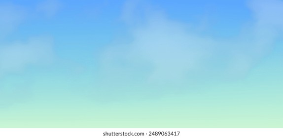Modern blue gradient backgrounds with clouds. Header banner. Bright abstract presentation backdrop. Vector illustration