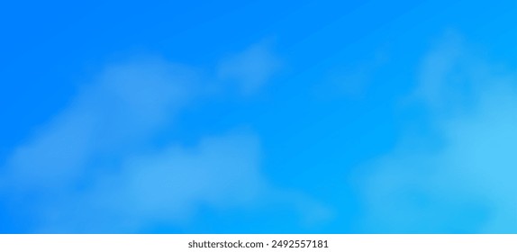Modern blue gradient backgrounds with clouds. Header banner. Bright abstract presentation backdrop. Vector illustration