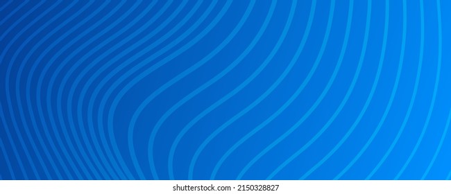 Moderne blaue Farbverlauf-Hintergründe mit Wellenlinien. Kopfbanner. Helle, geometrische abstrakte Präsentationshintergründe. Vektorgrafik