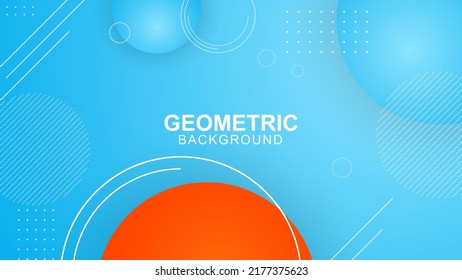 Modern blue gradient circle background