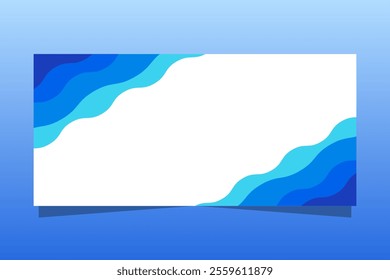 modern blue gradient color wavy background banner