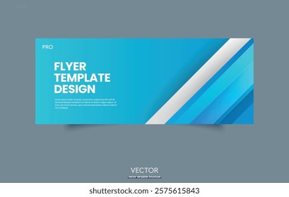 Modern Blue Gradient Flyer Design Template. Aero Blue Pro Template