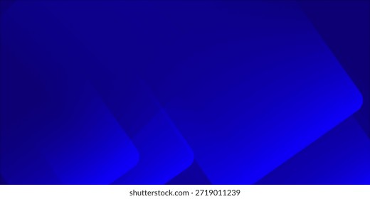 Modern blue gradient square shape design. Abstract blue background with glowing geometric lines. Futuristic technology concept.