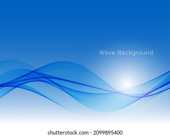 Diseño de fondo de onda de gradiente azul moderno 
