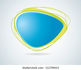 Modern blue and green abstract bubble