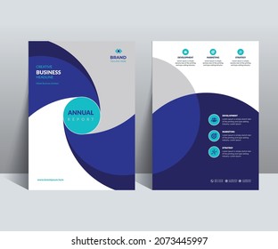 Modern Blue Green Annual Report Catalog Cover Design Template adept to any Project such as flyer, brochure, Poster, cover, magazine, presentation, portfolio, web banner, etc.